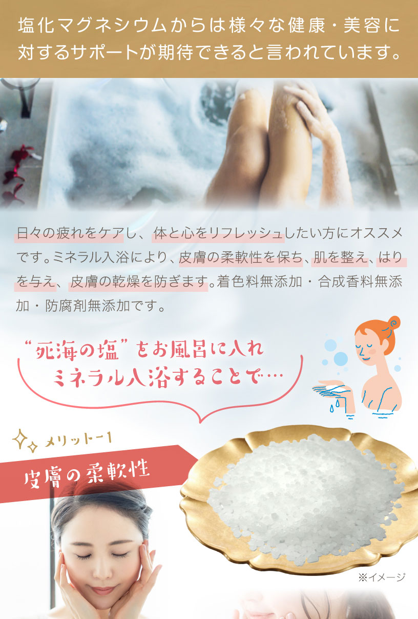 〈粒状タイプ〉死海の塩 Dead Sea Salt 塩化マグネシウム